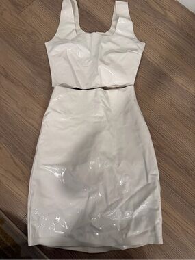 Commando White Patent Mini Dress Two-Piece Set